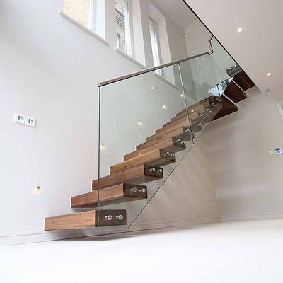 Нержавеющая сталь 304 316 стеклянных тупика перил для прямых лестниц или балкона