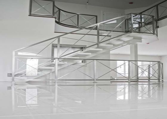 Лестницы белого мраморного прямого набора лестницы прочные прямые с посадкой
