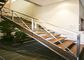 Элегантный декоративный Префаб прямо бежит лестницы с стальными стеклянными перилами