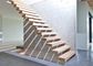 Лестница американской лестницы прямого полета твердой древесины изготовленная на заказ консольная