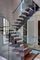 Крытые жилые подковообразные перила лестницы, Тимбер современная прямая лестница