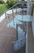 Цвет металла Префаб на открытом воздухе подгонянный винтовой лестницей с стальными перилами балясины столба