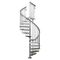 Цвет металла Префаб на открытом воздухе подгонянный винтовой лестницей с стальными перилами балясины столба