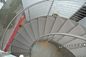 Крытые современные изогнутые изогнутые лестницей перила лестницы металла Инокс штанги
