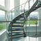 Закаленный СИД стеклянный современный изогнутый тип спирали просторной квартиры лестницы коммерчески