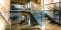 Дизайн балюстрады лестницы перил канала современного домашнего стеклянного поручня алюминиевый у панели